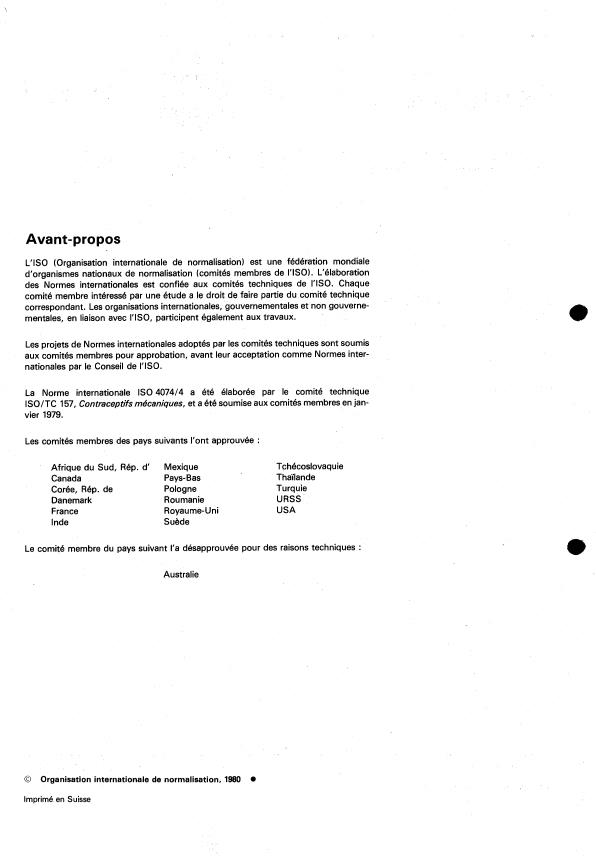 ISO 4074-4:1980 ISO 4074-4:1980 - Préservatifs masculins en caoutchouc - Page 2 preview