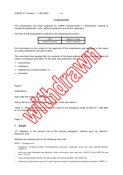 CISPR 14-1:2000/AMD1:2001 - Amendment 1 - Electromagnetic compatibility - Requirements for household appliances , electric tools and similar apparatus - Part 1: Emission
Released:8/20/2001
Isbn:2831859514 - Page 3 preview