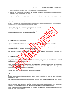CISPR 14-1:2000/AMD1:2001 - Amendment 1 - Electromagnetic compatibility - Requirements for household appliances , electric tools and similar apparatus - Part 1: Emission
Released:8/20/2001
Isbn:2831859514 - Page 4 preview