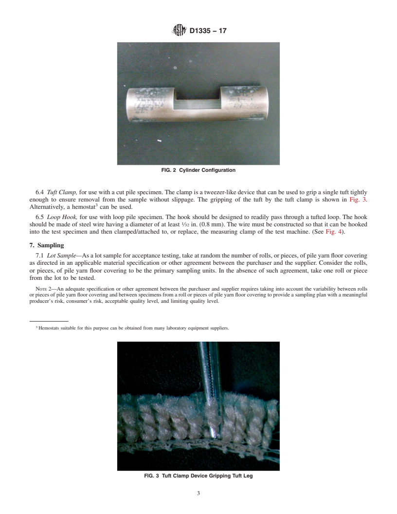 REDLINE ASTM D1335-17 - Standard Test Method for  Tuft Bind of Pile Yarn Floor Coverings