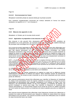 CISPR 16-2:1996/AMD2:2002 CISPR 16-2:1996/AMD2:2002 - Amendment 2 - Specification for radio disturbance and immunity measuring apparatus and methods - Part 2: Methods of measurement of disturbances and immunity
Released:8/9/2002
Isbn:2831865182 - Page 4 preview