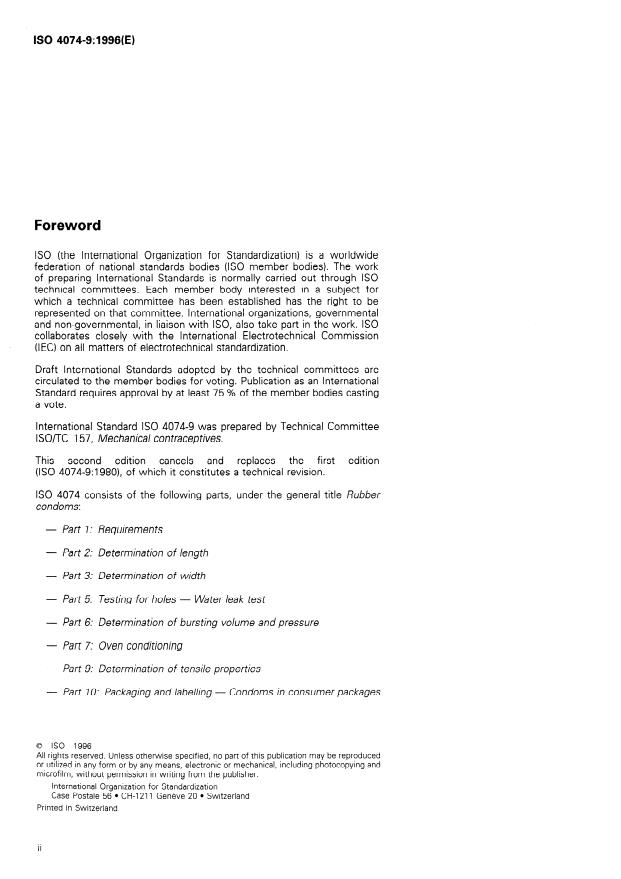 ISO 4074-9:1996 ISO 4074-9:1996 - Rubber condoms - Page 2 preview