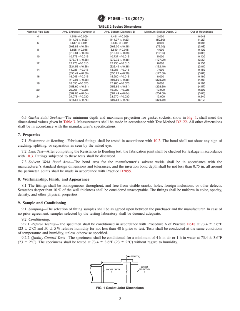 REDLINE ASTM F1866-13(2017) - Standard Specification for  Poly (Vinyl Chloride) (PVC) Plastic Schedule 40 Drainage and   DWV Fabricated Fittings