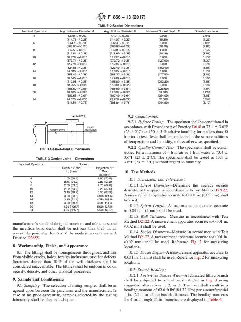 ASTM F1866-13(2017) - Standard Specification for  Poly (Vinyl Chloride) (PVC) Plastic Schedule 40 Drainage and   DWV Fabricated Fittings