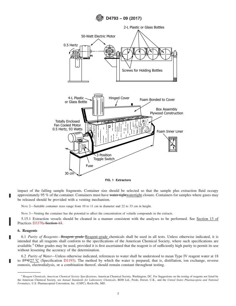 REDLINE ASTM D4793-09(2017) - Standard Test Method for  Sequential Batch Extraction of Waste with Water