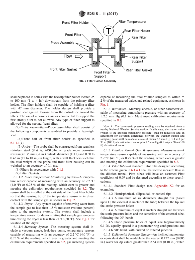 ASTM E2515-11(2017) - Standard Test Method for Determination of Particulate Matter Emissions Collected by  a Dilution Tunnel