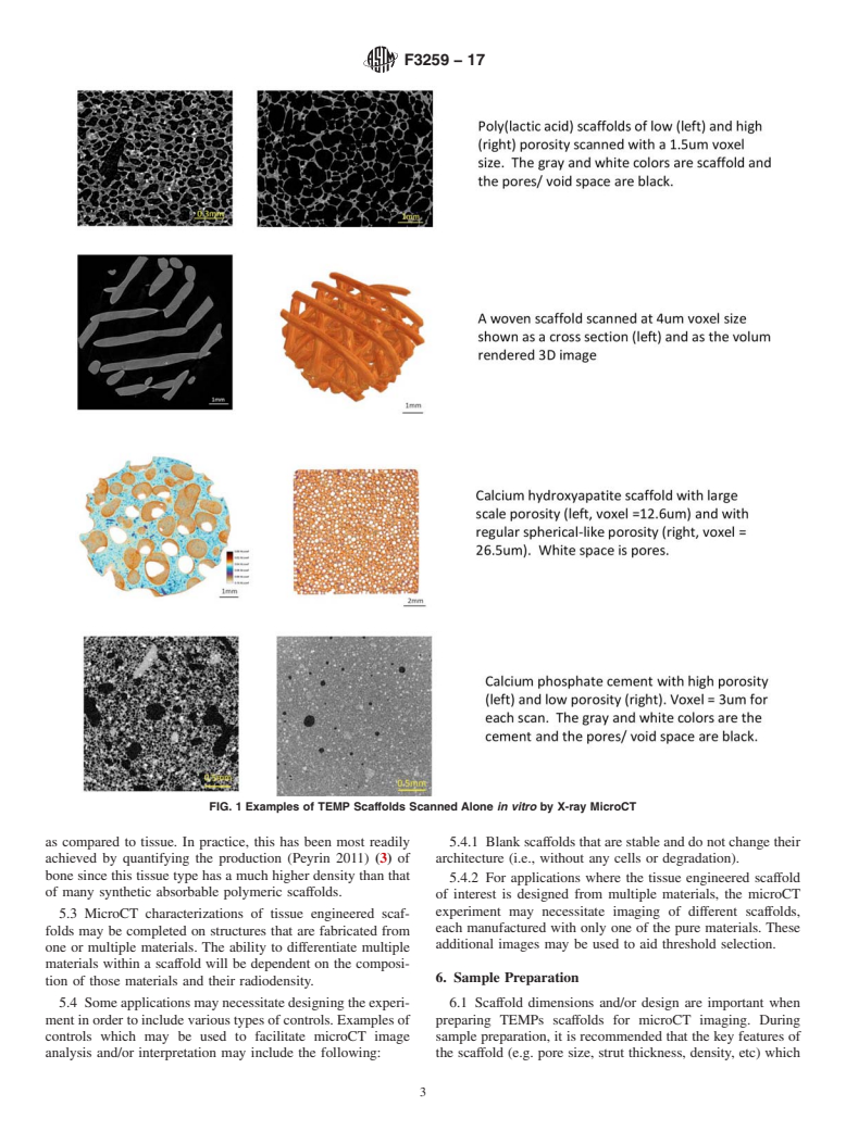 ASTM F3259-17 - Standard Guide for Micro-computed Tomography of Tissue Engineered Scaffolds