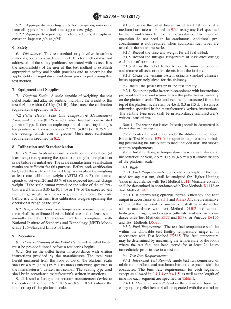 ASTM E2779-10(2017) - Standard Test Method for Determining Particulate Matter Emissions from Pellet Heaters