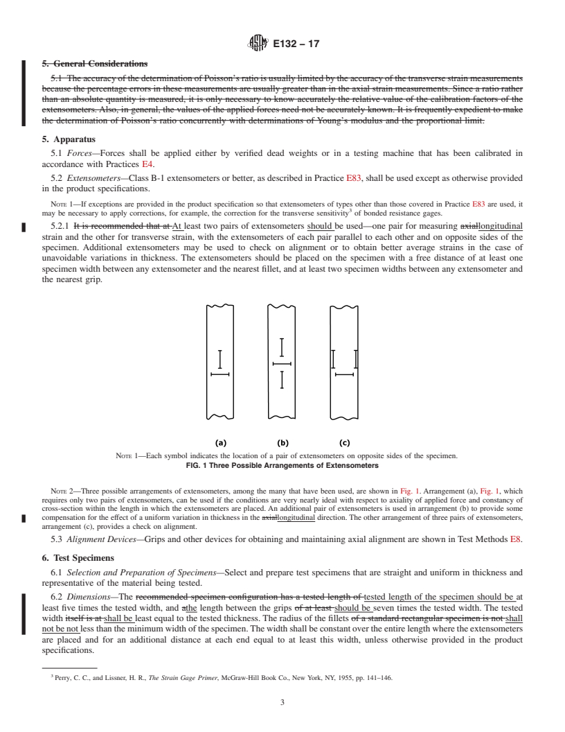 REDLINE ASTM E132-17 - Standard Test Method for Poisson&#x2019;s Ratio at Room Temperature