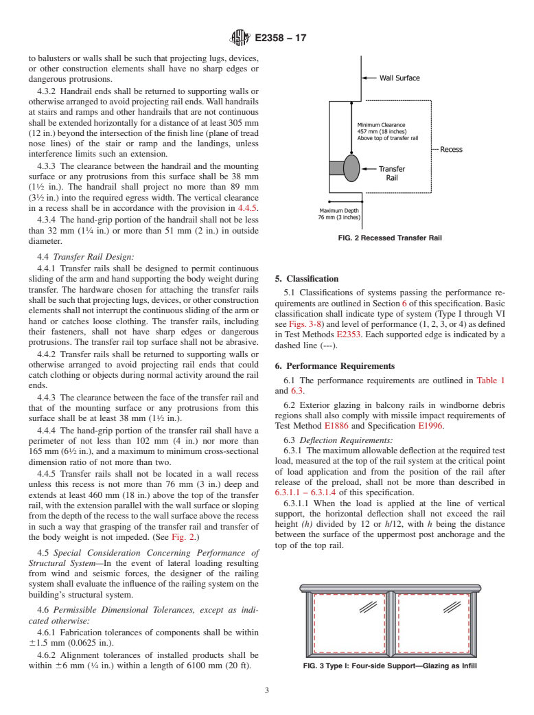 ASTM E2358-17 - Standard Specification for Performance of Glazing in Permanent Railing Systems, Guards,  and Balustrades