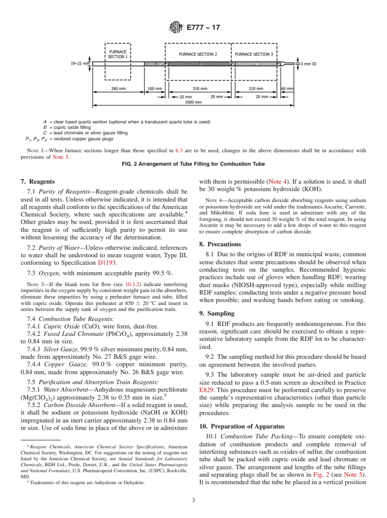 ASTM E777-17 - Standard Test Method for  Carbon and Hydrogen in the Analysis Sample of Refuse-Derived  Fuel