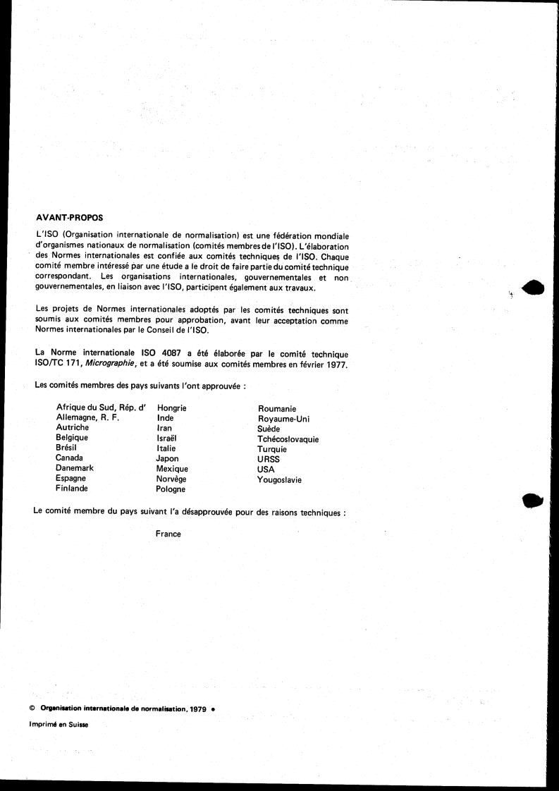ISO 4087:1979 ISO 4087:1979 - Microfilming of newspapers on 35 mm unperforated microfilm for archival purposes
Released:4/1/1979 - Page 2 preview