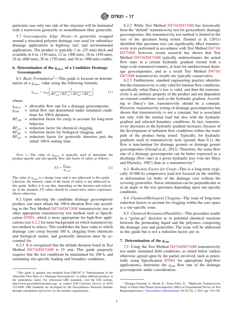 ASTM D7931-17 - Standard Guide for Specifying Drainage Geocomposites