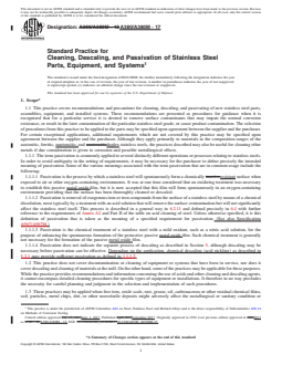 ASTM A380/A380M-17 REDLINE ASTM A380/A380M-17 - Standard Practice for Cleaning, Descaling, and Passivation of Stainless Steel Parts, Equipment, and Systems - Page 1 preview