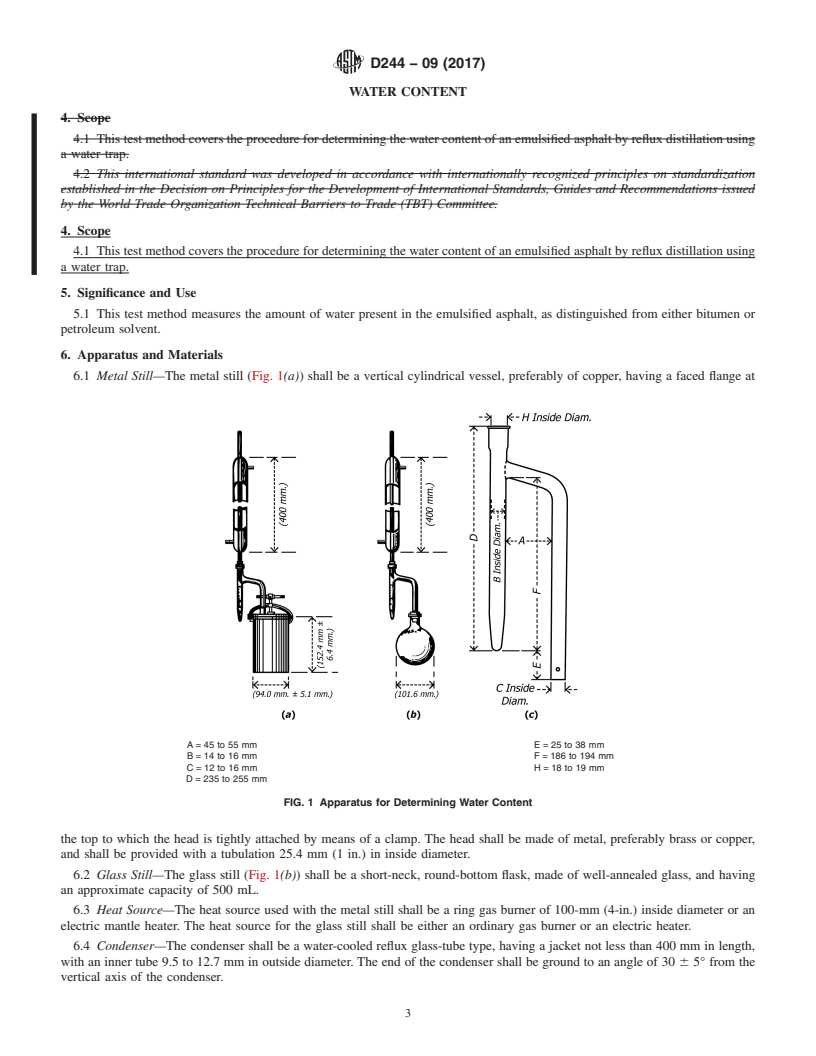 REDLINE ASTM D244-09(2017) - Standard Test Methods and Practices for Emulsified Asphalts