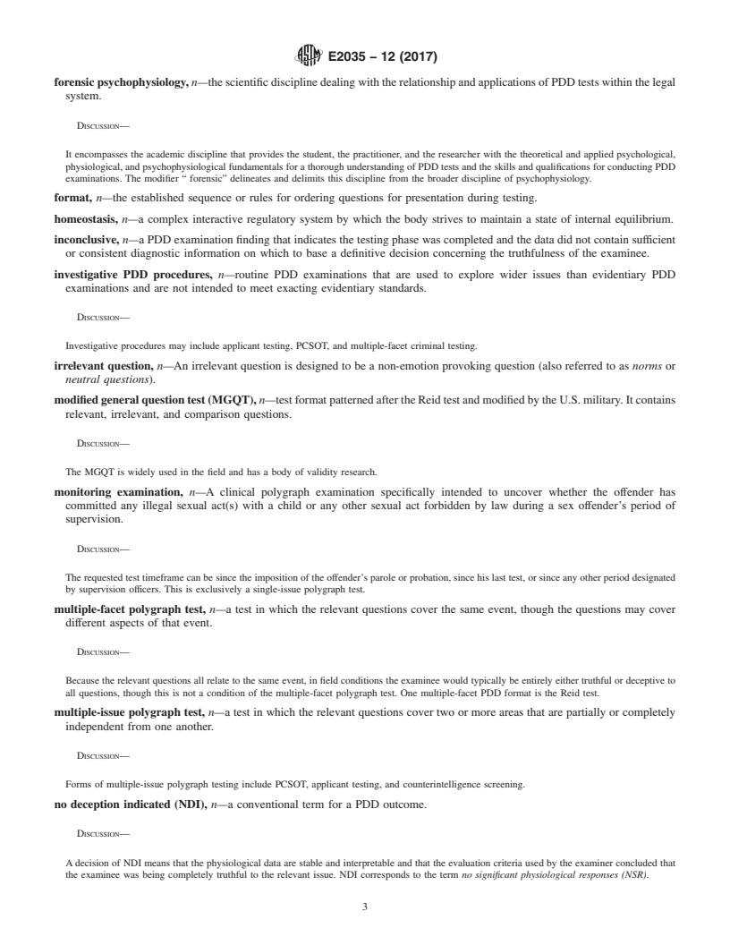 REDLINE ASTM E2035-12(2017) - Standard Terminology Relating to  Forensic Psychophysiology