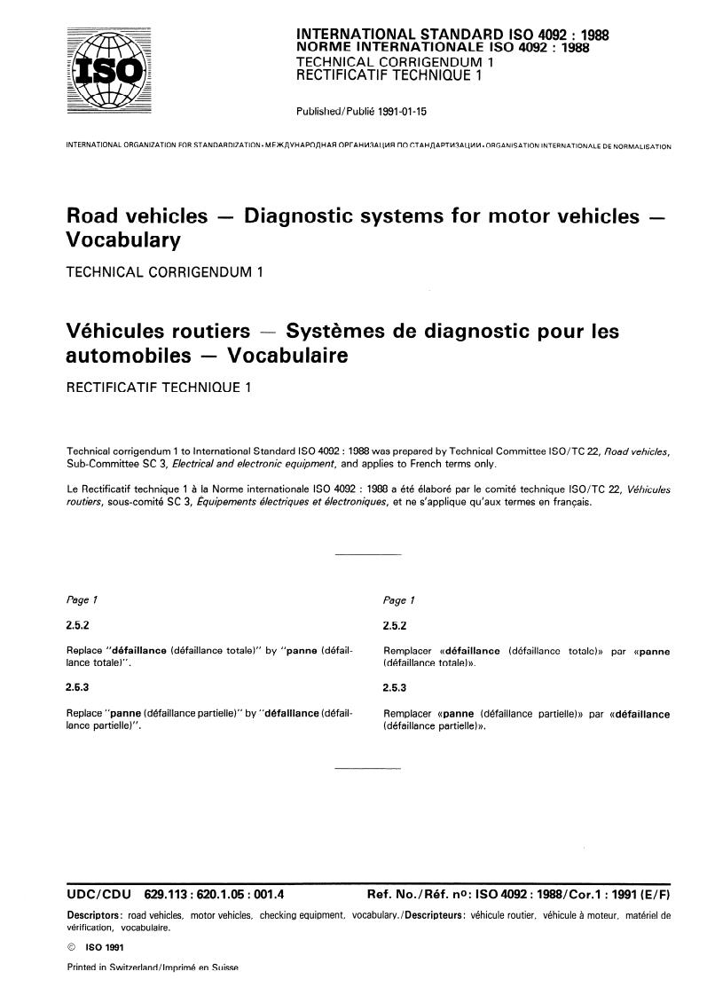 ISO 4092:1988/Cor 1:1991