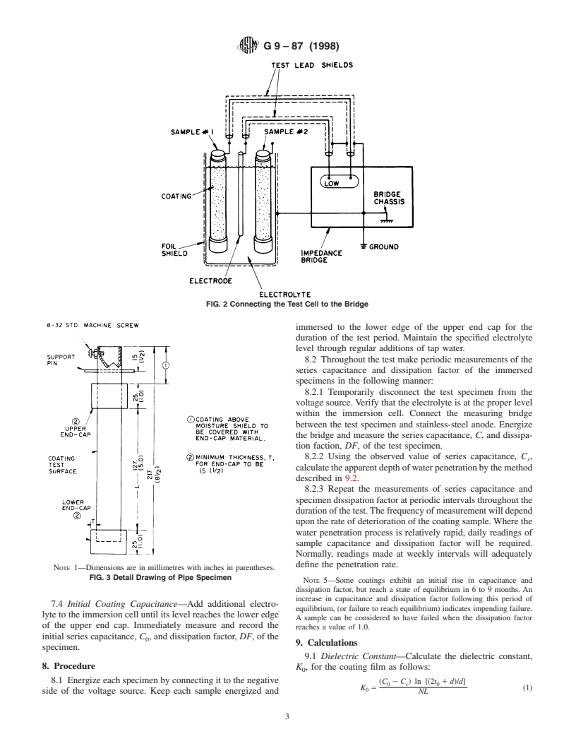 ASTM G9-87(1998) - Standard Test Method for Water Penetration into Pipeline Coatings (Withdrawn 2007)