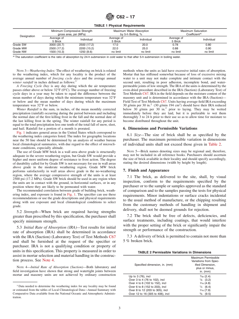 ASTM C62-17 - Standard Specification for  Building Brick (Solid Masonry Units Made From Clay or Shale)