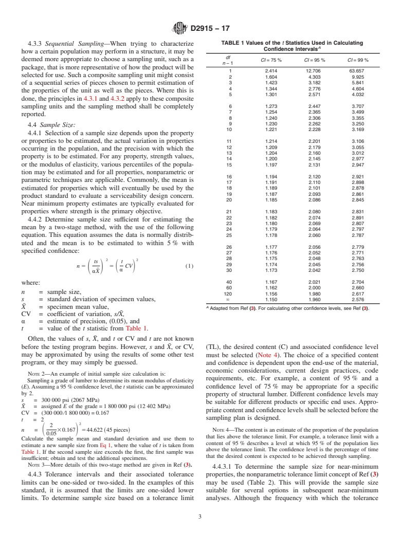 ASTM D2915-17 - Standard Practice for  Sampling and Data-Analysis for Structural Wood and Wood-Based   Products