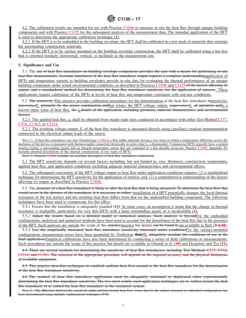 REDLINE ASTM C1130-17 - Standard Practice for Calibration of Thin Heat Flux Transducers