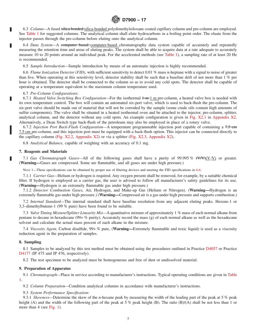 REDLINE ASTM D7900-17 - Standard Test Method for Determination of Light Hydrocarbons in Stabilized Crude Oils  by Gas Chromatography