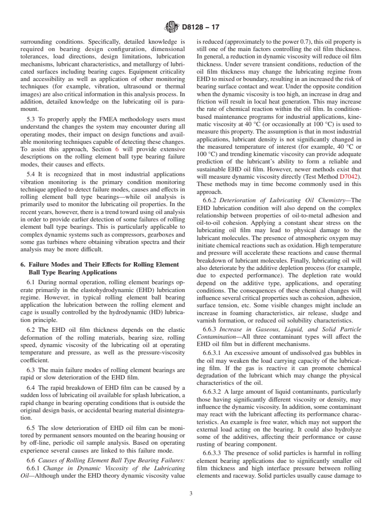 ASTM D8128-17 - Standard Guide for Monitoring Failure Mode Progression in Industrial Applications  with Rolling Element Ball Type Bearings