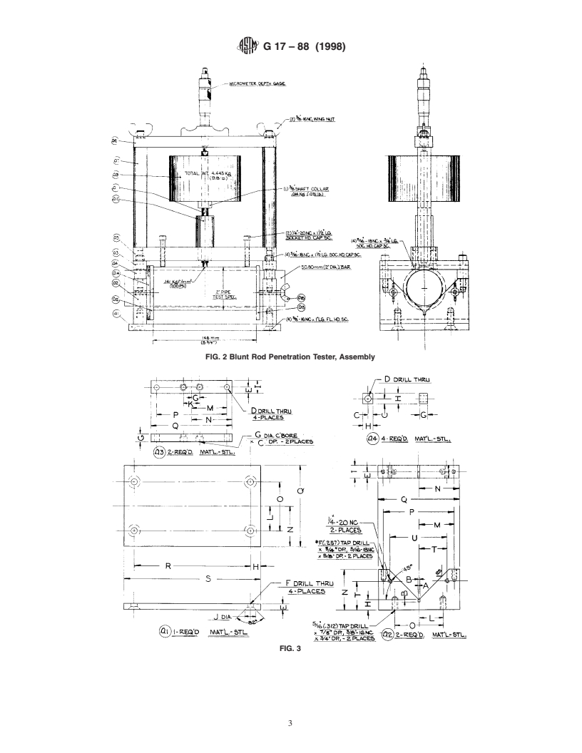 ASTM G17-88(1998) - Standard Test Method for Penetration Resistance of Pipeline Coatings (Blunt Rod) (Withdrawn 2007)