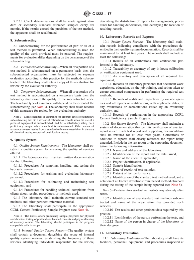 ASTM C1222-17 - Standard Practice for  Evaluation of Laboratories Testing Hydraulic Cement