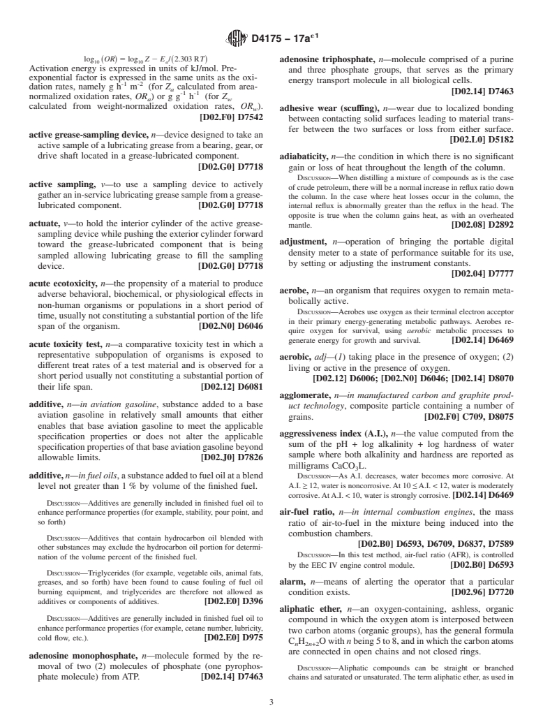 ASTM D4175-17ae1 - Standard Terminology Relating to Petroleum Products, Liquid Fuels, and Lubricants