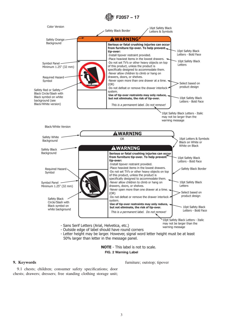 ASTM F2057-17 - Standard Safety Specification for  Clothing Storage Units