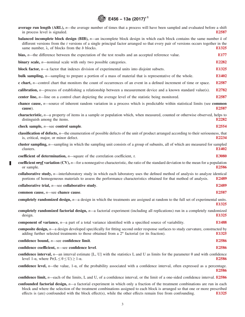 REDLINE ASTM E456-13A(2017)e1 - Standard Terminology Relating to Quality and Statistics