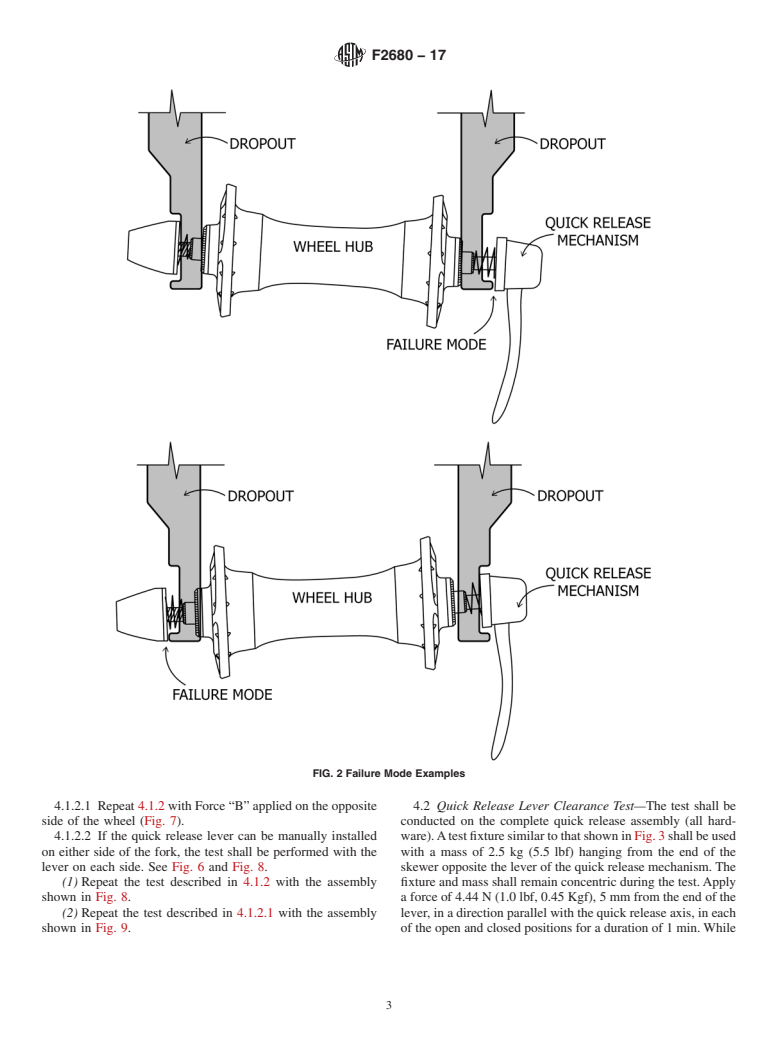 ASTM F2680-17 - Standard Test Methods and Specifications for Bicycle Manually Operated Front Wheel Retention Systems