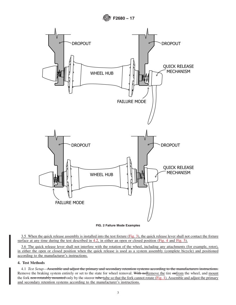 REDLINE ASTM F2680-17 - Standard Test Methods and Specifications for Bicycle Manually Operated Front Wheel Retention Systems