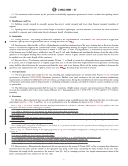 ASTM C496/C496M-17 REDLINE ASTM C496/C496M-17 - Standard Test Method for Splitting Tensile Strength of Cylindrical Concrete Specimens - Page 2 preview