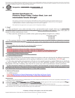 ASTM A285/A285M-17 REDLINE ASTM A285/A285M-17 - Standard Specification for Pressure Vessel Plates, Carbon Steel, Low- and Intermediate-Tensile Strength - Page 1 preview
