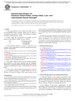 ASTM A285/A285M-17 ASTM A285/A285M-17 - Standard Specification for Pressure Vessel Plates, Carbon Steel, Low- and Intermediate-Tensile Strength - Page 1 preview