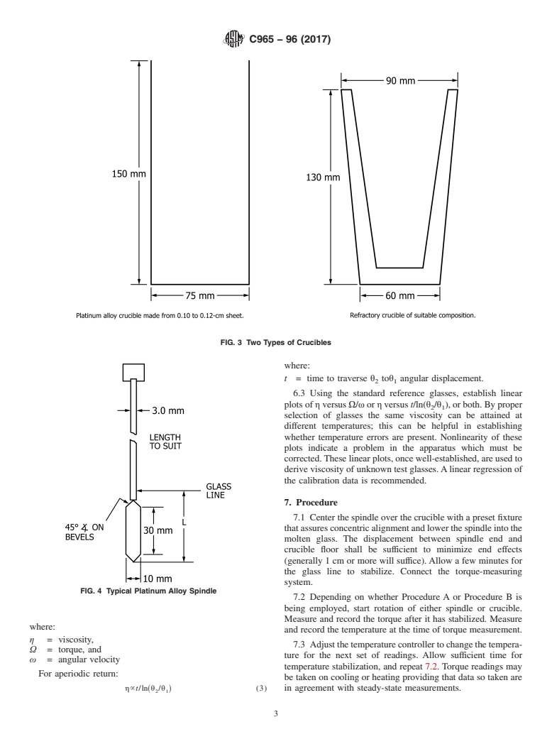 ASTM C965-96(2017) - Standard Practice for  Measuring Viscosity of Glass Above the Softening Point