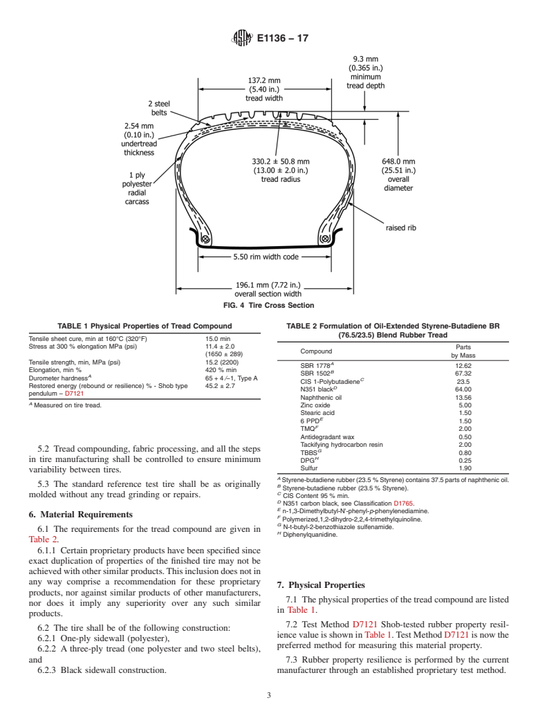 ASTM E1136-17 - Standard Specification for P195/75R14 Radial Standard Reference Test Tire