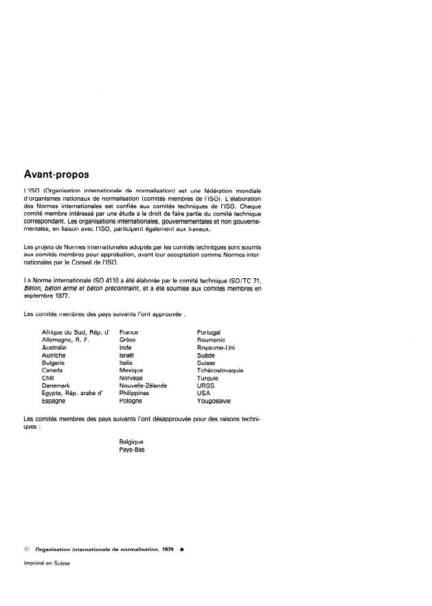 ISO 4110:1979 ISO 4110:1979 - Béton frais -- Détermination de la consistance -- Essai Vébé - Page 2 preview
