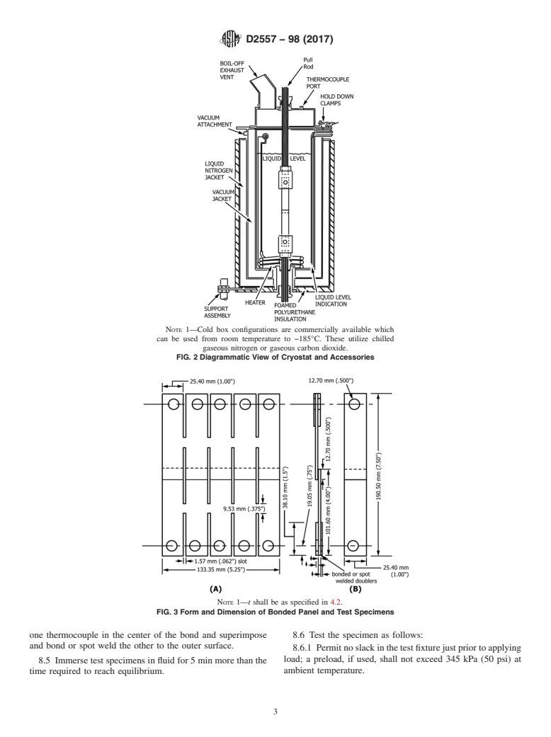 ASTM D2557-98(2017) - Standard Test Method for Tensile-Shear Strength of Adhesives in the Subzero Temperature  Range from&#x2009;&#x2212;267.8 to&#x2009;&#x2212;55&#xb0;C (&#x2212;450  to&#x2009;&#x2212;67&#xb0;F)