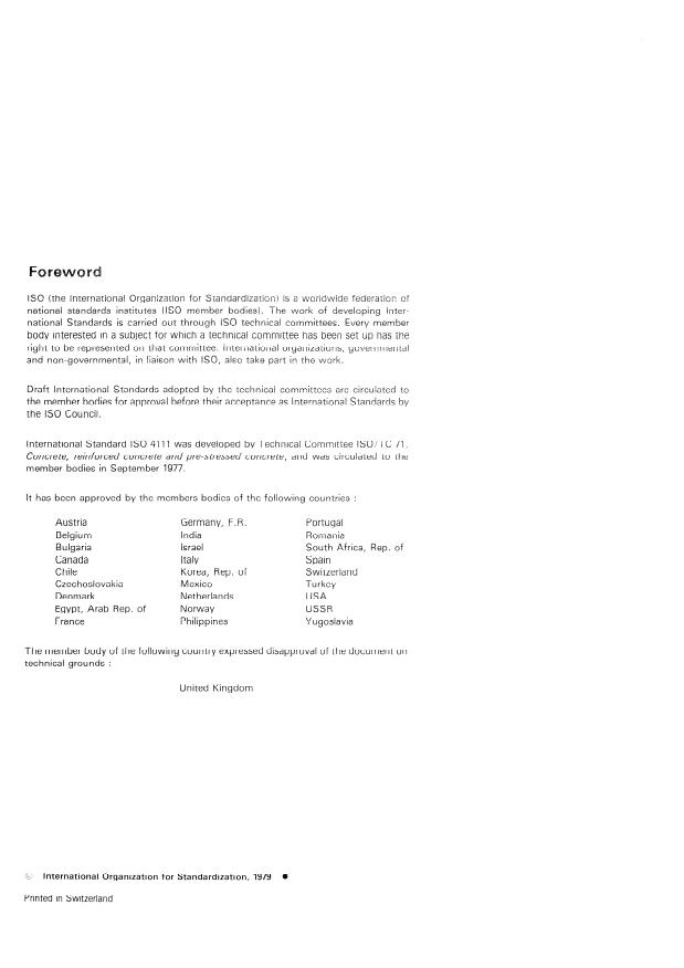 ISO 4111:1979 ISO 4111:1979 - Fresh concrete -- Determination of consistency -- Degree of compactibility (Compaction index) - Page 2 preview