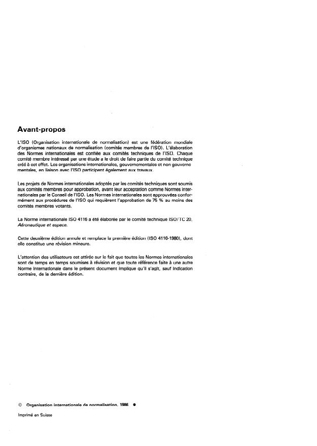 ISO 4116:1986 ISO 4116:1986 - Équipement pour le fret aérien -- Caractéristiques de l'équipement au sol en vue d'assurer sa compatibilité avec les unités de charge d'aéronefs - Page 2 preview