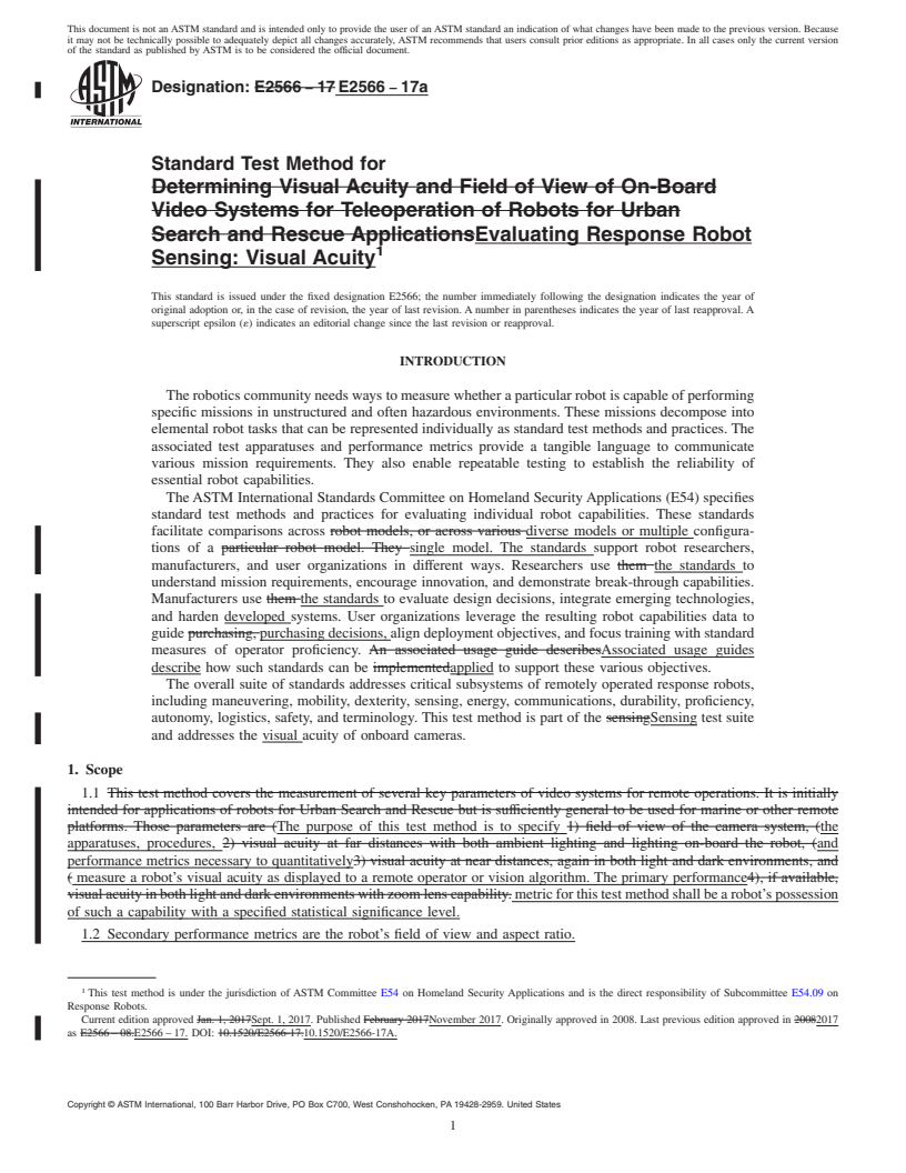 REDLINE ASTM E2566-17a - Standard Test Method for  Evaluating Response Robot Sensing: Visual Acuity