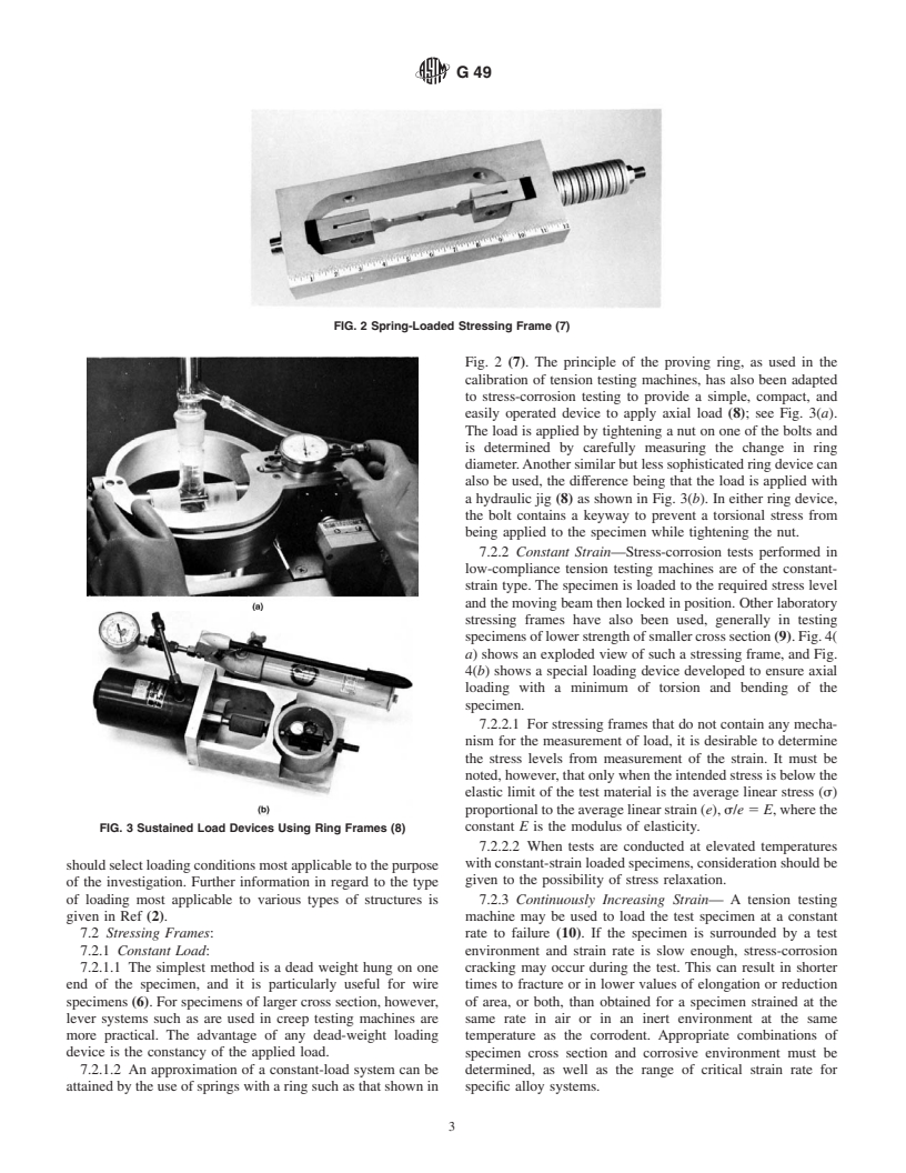 ASTM G49-85(2000) - Standard Practice for Preparation and Use of Direct Tension Stress-Corrosion Test Specimens