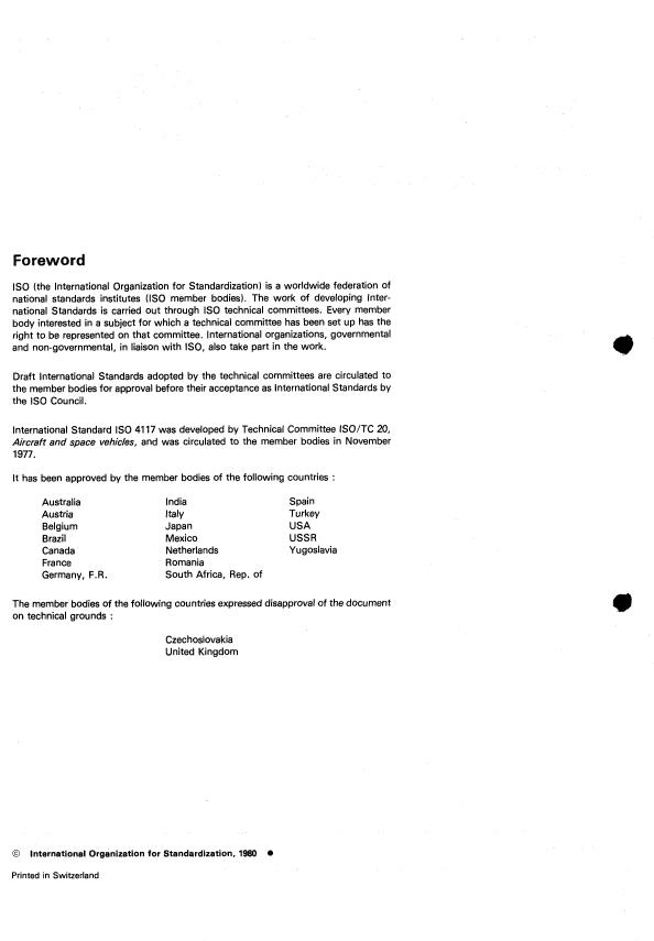 ISO 4117:1980 ISO 4117:1980 - Air and air-land cargo pallets -- Specification and testing - Page 2 preview
