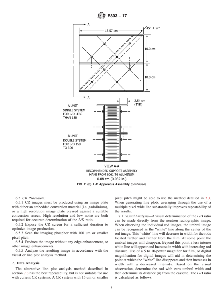 ASTM E803-17 - Standard Test Method for  Determining the <emph type="ital">L/D&#x2009;</emph>Ratio of  Neutron Radiography Beams