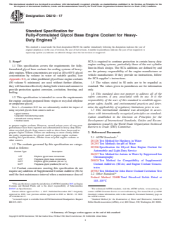 ASTM D6210-17 ASTM D6210-17 - Standard Specification for Fully-Formulated Glycol Base Engine Coolant for Heavy-Duty Engines<rangeref></rangeref > - Page 1 preview