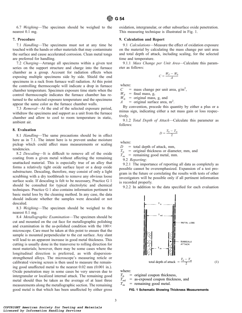 ASTM G54-84(1996) - Standard Practice for Simple Static Oxidation Testing (Withdrawn 2002)