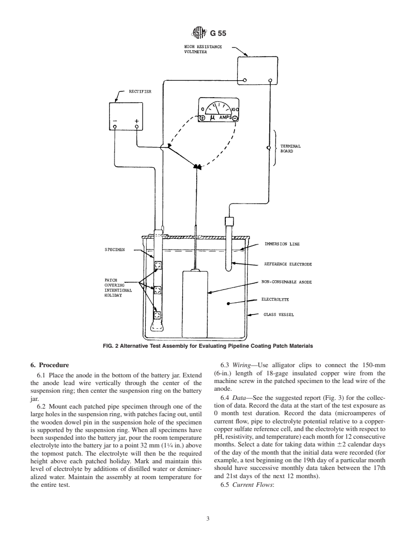 ASTM G55-88(1998) - Standard Test Method for Evaluating Pipeline Coating Patch Materials (Withdrawn 2007)